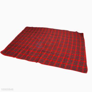 Red Check pattern Picnic Pat With Suede And Black Film