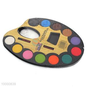 12 colors Large Plastic Artist Palette for Children with Paint Roller Brush