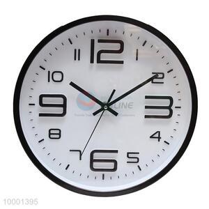 Pure color round wall clock