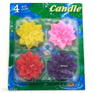 4PC flower-shaped candles
