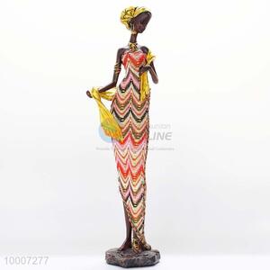 Afrian Colorful Girl Resin Ornament