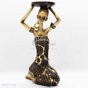 Beautiful African Woman Sitting With Pot On Her Head Ornament