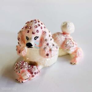 Wholesale Pink Poodle Magnificent Exquisite Plated Jewel Case/Box