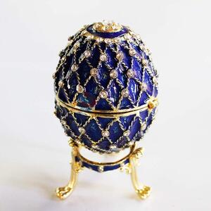 Wholesale Blue India Exquisite Plated Jewel Case/Box