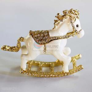 Wholesale White Horse Magnificent Exquisite Plated Jewel Case/Box