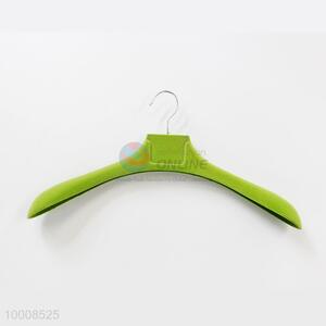 Wholesale High Quality Green Plastic Suit Hanger With Flocking