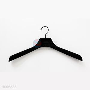 Wholesale High Quality 45CM Black Plastic Suit Hanger With Flocking