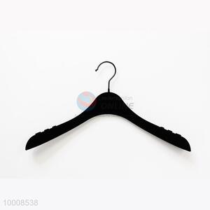 Wholesale High Quality 39CM Black Plastic Suit Hanger With Flocking
