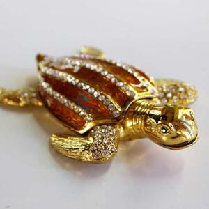 Wholesale Gold Tortoise Magnificent Exquisite Plated Jewel Case/Box