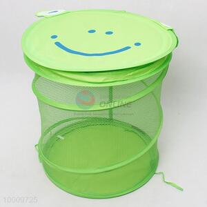 Green frog-shaped laundry basket