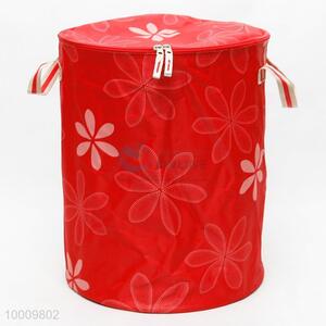 floral laundry basket with handle and lid