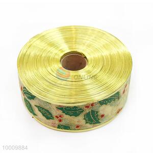 Wholesale Green Leaf Pearl Yarn Ribbon For Gift Package