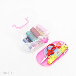 Wholesale Portable Sewing Needle And Thread Set With Pink Plastic Box