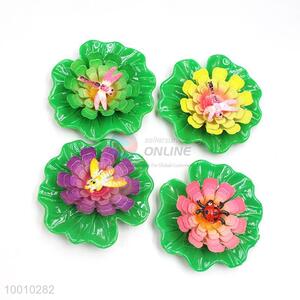 Wholesale Four Color Magnetic Water Lily Plastic Craft For Decoration