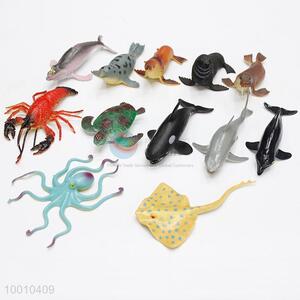PVC simulation sea animal model toys with 12 styles to choose