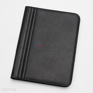 Black personal leather commercial <em>notebook</em> with calculator