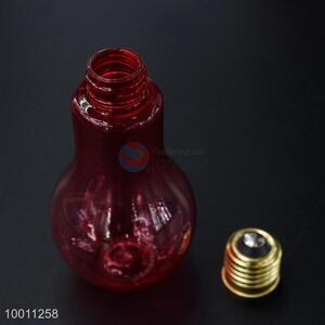 Red cosmetic bottle with copper cap