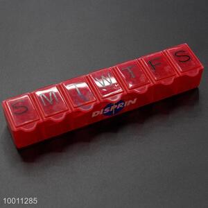 Wholesale red plastic 7 days <em>pill</em> <em>box</em>