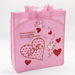 Top Quality Pink Non-woven Recyclable Shopping Bag