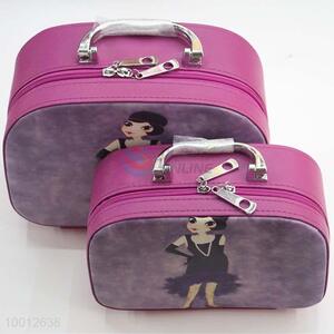 Elegant Purple <em>Cosmetic</em> Box Large Capacity Travel Storage for Women