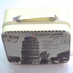 European Style PU <em>Cosmetic</em> Case Women Storage Box Handbag