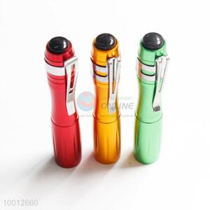 Bowling Ball Shaped Pocket-size Strong Torch On The 7th Battery With Pen Clip