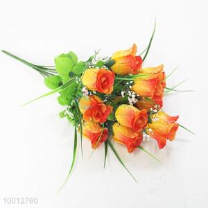 Wholesale Orange Rose Artificial Flower For Decoration