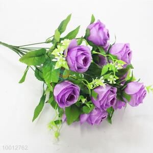 Wholesale Beautiful Purple Rose Artificial Flower For Decoration