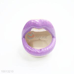 Wholesale Purple Mouth Shaped Windproof Iron <em>Ashtray</em>