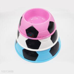 Wholesale Three Colors Football Shaped Plastic Pet Bowl