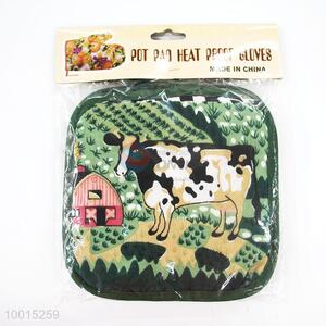 Wholesale Cow Insulation Mat/Pot Holder with Atrovirens Border