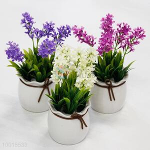 3Colors Fake Plant Ceramics Flowerpot Artificial Flower Hyacinth