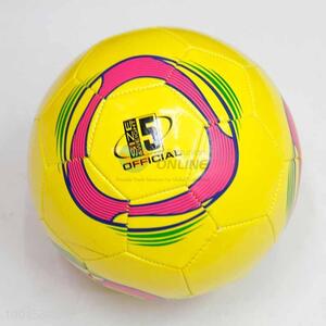 Yellow No.5 Leather Football