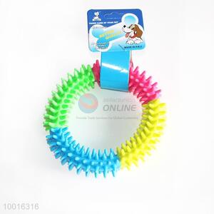 Wholesale 9.5*2.5cm Colorful Round Rubber Dog Chew Toy