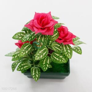 Wholesale China Rose Plant Simulation Bonsai Artificial Flower