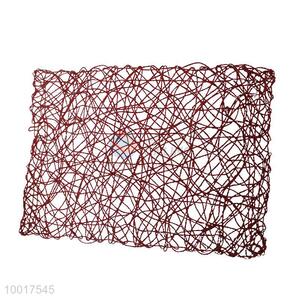 Durable Fashion Wicker Woven Red Rectangular Table Mat