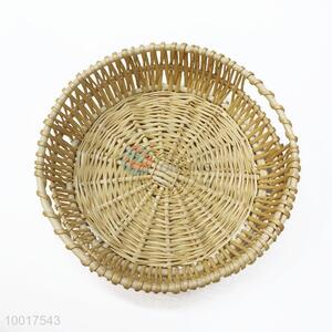 A Set of Round Wicker Woven Sundries Basket