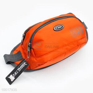 Orange waist bag for climbing