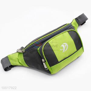 Portable green unisex waist bag