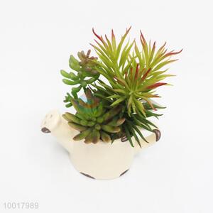 Hot Selling Artificial/Simulation Potted Plant with Ceramics Teapot Shaped Pot