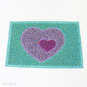 Heart Pattern Double-color PVC Floor Mat