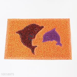 Dolphin Pattern Double-color PVC Floor Mat