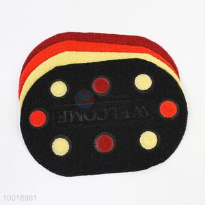 Ellipse Shaped Door Mat With Round Dots