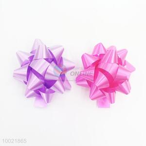 Hot Sale Holiday Gift Star Shape Pure Color PET/PP Pull Flower Ribbon
