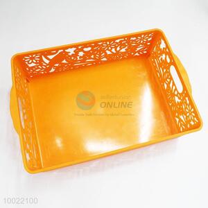 Orange plastic rectangular vegetable&fruit basket