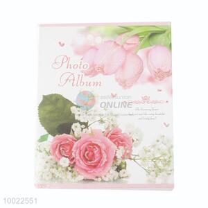 Pink Rose Cover Wedding Photo Album