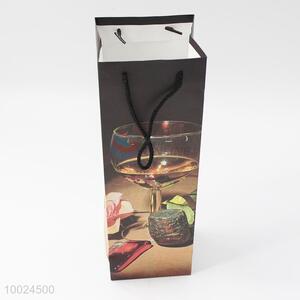 High grade paper wine bag printed with wine glass