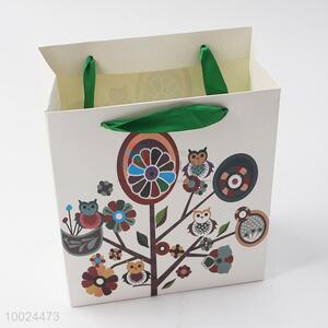 17*21*8.5cm tree&owl pattern gift bag