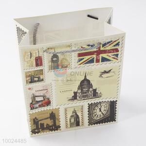 17*21*8.5cm  British style gift bag printed with British  buildings