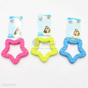 Star shaped rubber pet toys with three colors